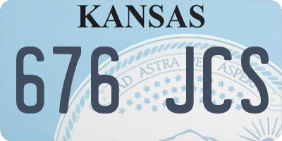 KS license plate 676JCS