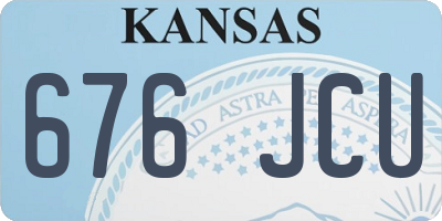 KS license plate 676JCU
