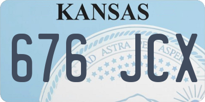 KS license plate 676JCX