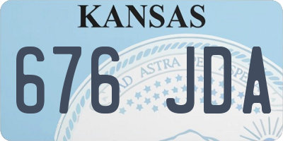 KS license plate 676JDA