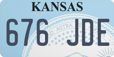KS license plate 676JDE