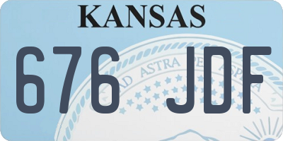 KS license plate 676JDF