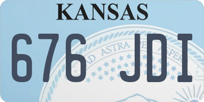KS license plate 676JDI