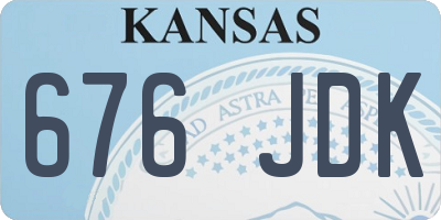 KS license plate 676JDK