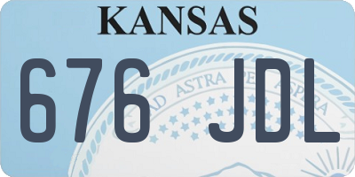 KS license plate 676JDL