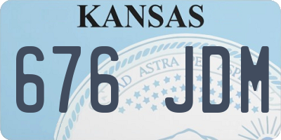 KS license plate 676JDM