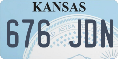 KS license plate 676JDN