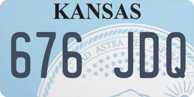 KS license plate 676JDQ