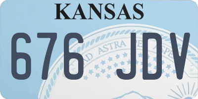 KS license plate 676JDV