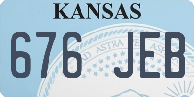 KS license plate 676JEB