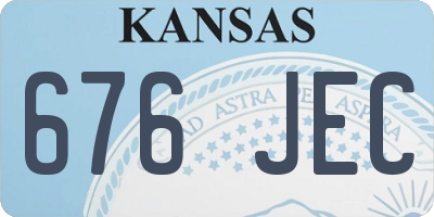 KS license plate 676JEC