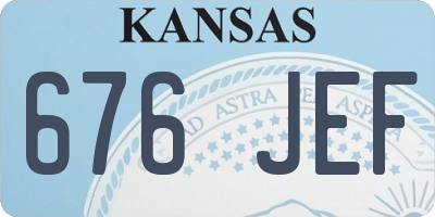 KS license plate 676JEF