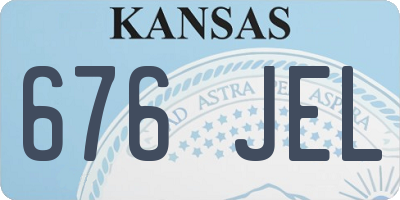 KS license plate 676JEL