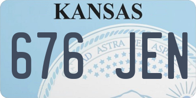 KS license plate 676JEN
