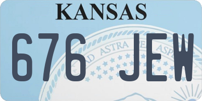 KS license plate 676JEW