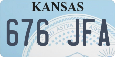 KS license plate 676JFA