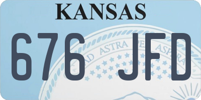 KS license plate 676JFD