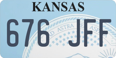 KS license plate 676JFF
