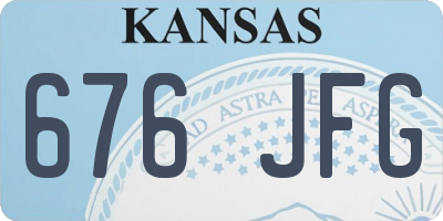 KS license plate 676JFG