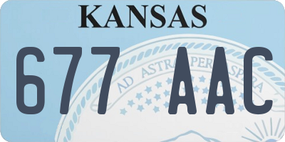 KS license plate 677AAC