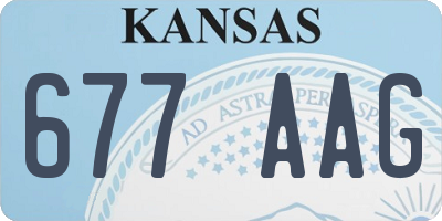 KS license plate 677AAG