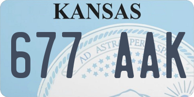 KS license plate 677AAK