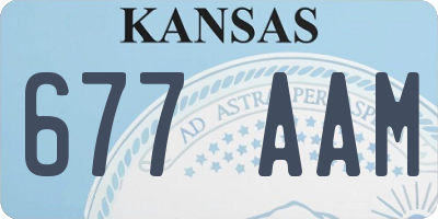 KS license plate 677AAM