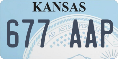 KS license plate 677AAP