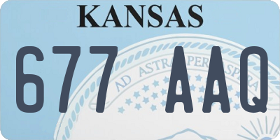 KS license plate 677AAQ