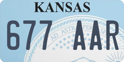 KS license plate 677AAR
