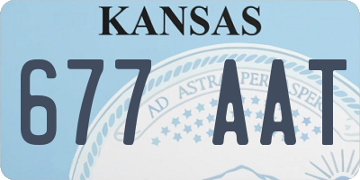 KS license plate 677AAT
