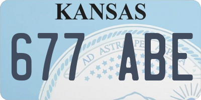 KS license plate 677ABE