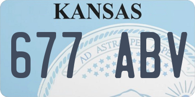 KS license plate 677ABV