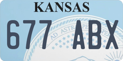 KS license plate 677ABX