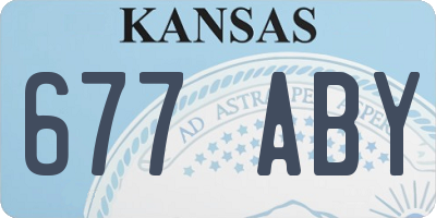 KS license plate 677ABY