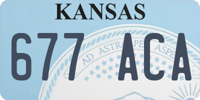 KS license plate 677ACA