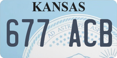 KS license plate 677ACB