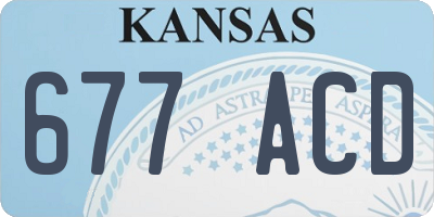 KS license plate 677ACD