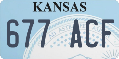 KS license plate 677ACF