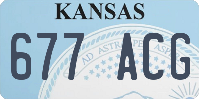 KS license plate 677ACG