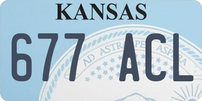 KS license plate 677ACL