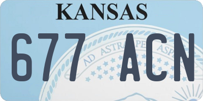 KS license plate 677ACN