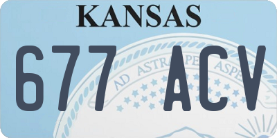 KS license plate 677ACV
