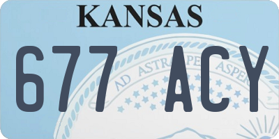 KS license plate 677ACY