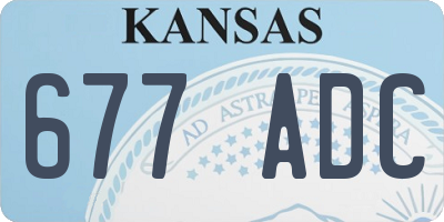 KS license plate 677ADC
