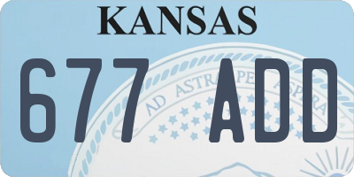 KS license plate 677ADD