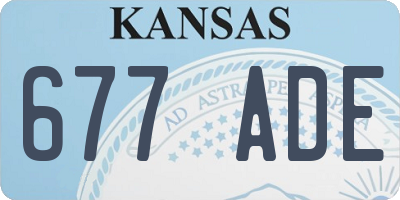 KS license plate 677ADE