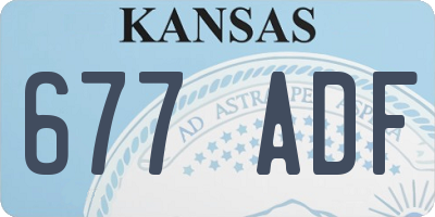 KS license plate 677ADF