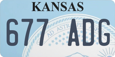 KS license plate 677ADG