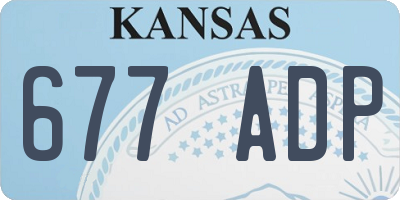 KS license plate 677ADP